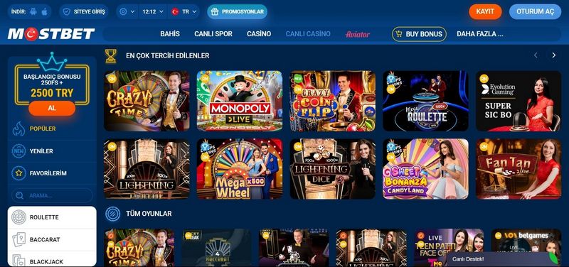 Strona internetowa Mostbet Polska - Bonus 1400 ZL